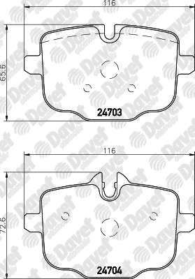 KALE 2470318015 Arka Fren Balatasi Bmw 5 Serisi F10 535i 550i 550i Xdrive 535d 10-> Bmw 5 Touring F11 535i - 535d 1-->  ####